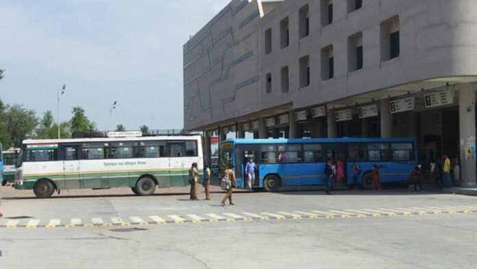 Bus stand was closed by installing HRTC buses
